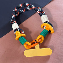 Load image into Gallery viewer, Double Loop Phone/Key Strap -Navy Orange