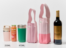 Load image into Gallery viewer, Bottle Tote Pink Block Large
