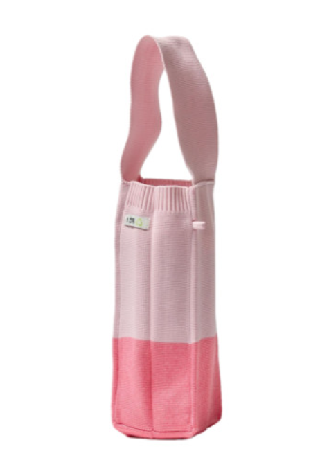 Bottle Tote Pink Block Large